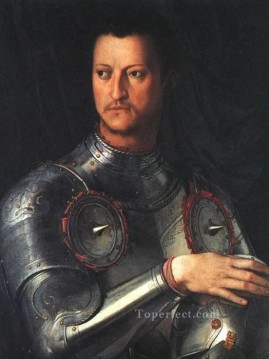  Agnolo Oil Painting - Cosimo de medici in armour Florence Agnolo Bronzino